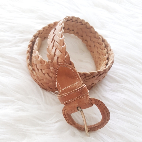 Vintage Accessories - VTG Omega Braided Leather Belt